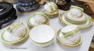 A Royal Crown Derby part tea set, Retailed by Osler, London