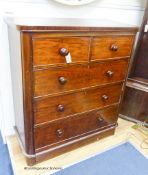 A Victorian mahogany chest of drawers, width 103cm, depth 50cm, height 119cm