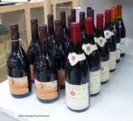 Eleven bottles of Chateau de la Gardine, four bottles of Faiveley Gevrey-Chambertin and two bottles