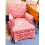 Small upholstered bedroom chair. H-80cm.