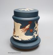 A Chinese Yixing tea caddy, 15cm high