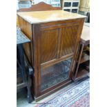 A late Victorian mahogany music cabinet, width 64cm, depth 45cm, height 117cm