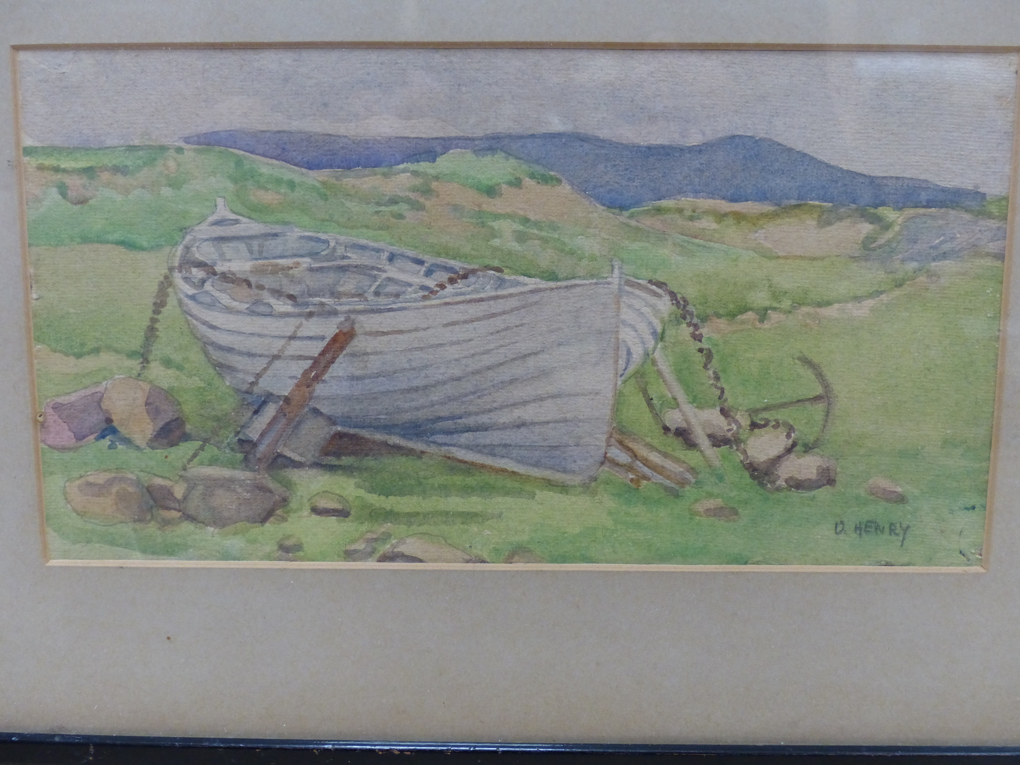 G. Eliot, watercolour, The Lobster Pot, signed lower left 12.5x 21.5cm and O. Henry, watercolour, - Image 2 of 4