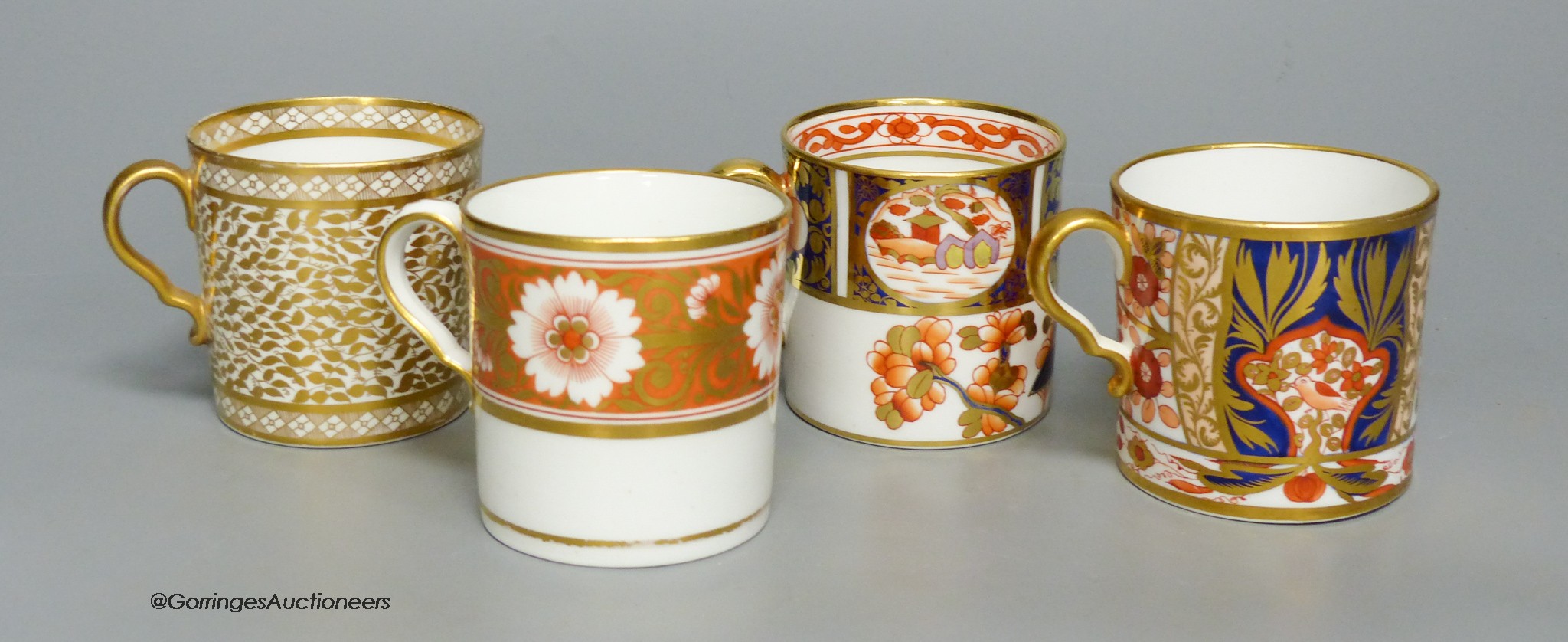 Four Regency Spode coffee cans