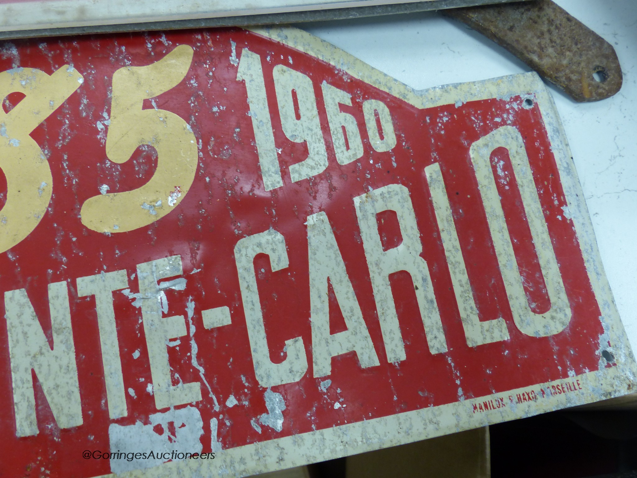 Two Rallye Monte Carlo aluminium rally number, plates, 1960 and 1961 - Image 4 of 7