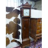 A George III oak longcase clock, marked Filmingham, Stradbrook, Birmingham, height 202cm.
