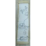 An early 20th century Chinese scroll painting on paper and scholar and boy