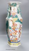 A large Chinese famille rose vase, 60cm high