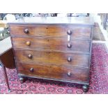 A George IV mahogany chest. W-116, D-54, H-106cm.