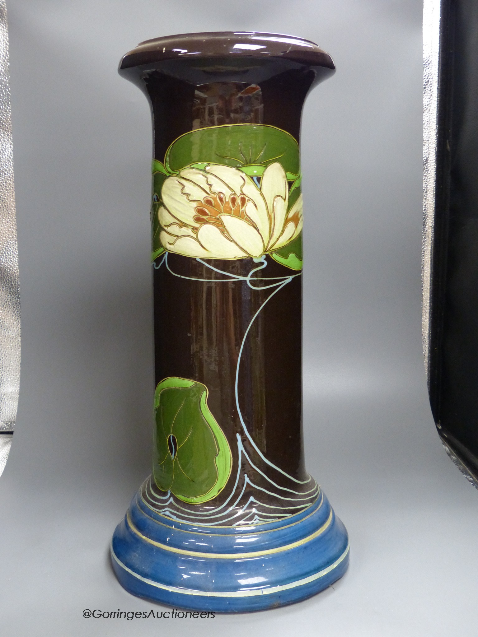 An Art Nouveau earthenware jardiniere, 53.5cm high - Image 3 of 3