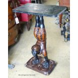 A Venetian Blackamoor table. W-54, H-82cm.