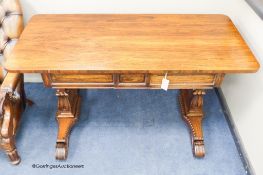 A William IV rosewood centre table, width 130cm, depth 59cm, height 73cm
