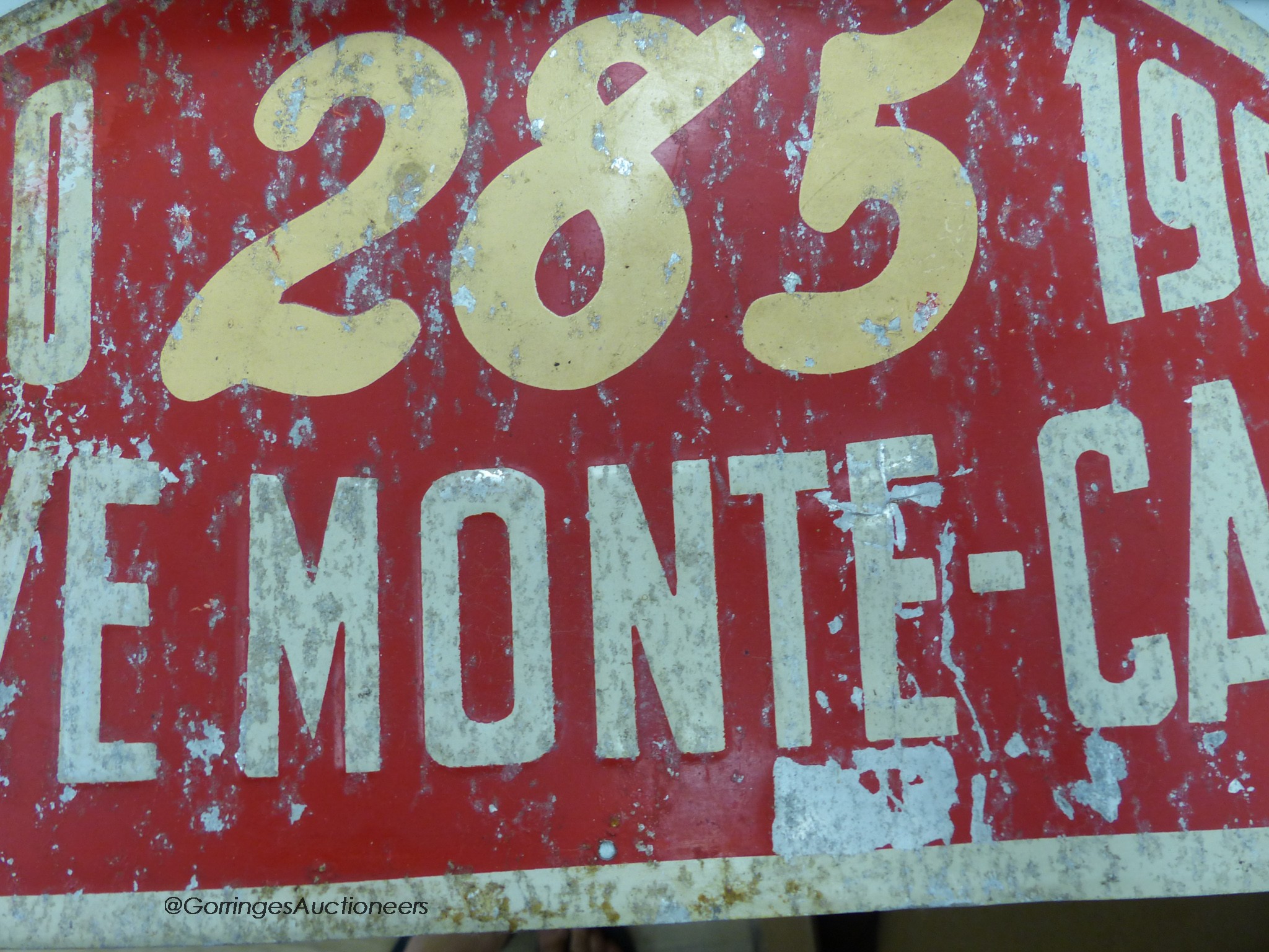 Two Rallye Monte Carlo aluminium rally number, plates, 1960 and 1961 - Image 3 of 7