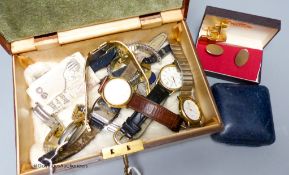 Seven assorted wristwatches etc.