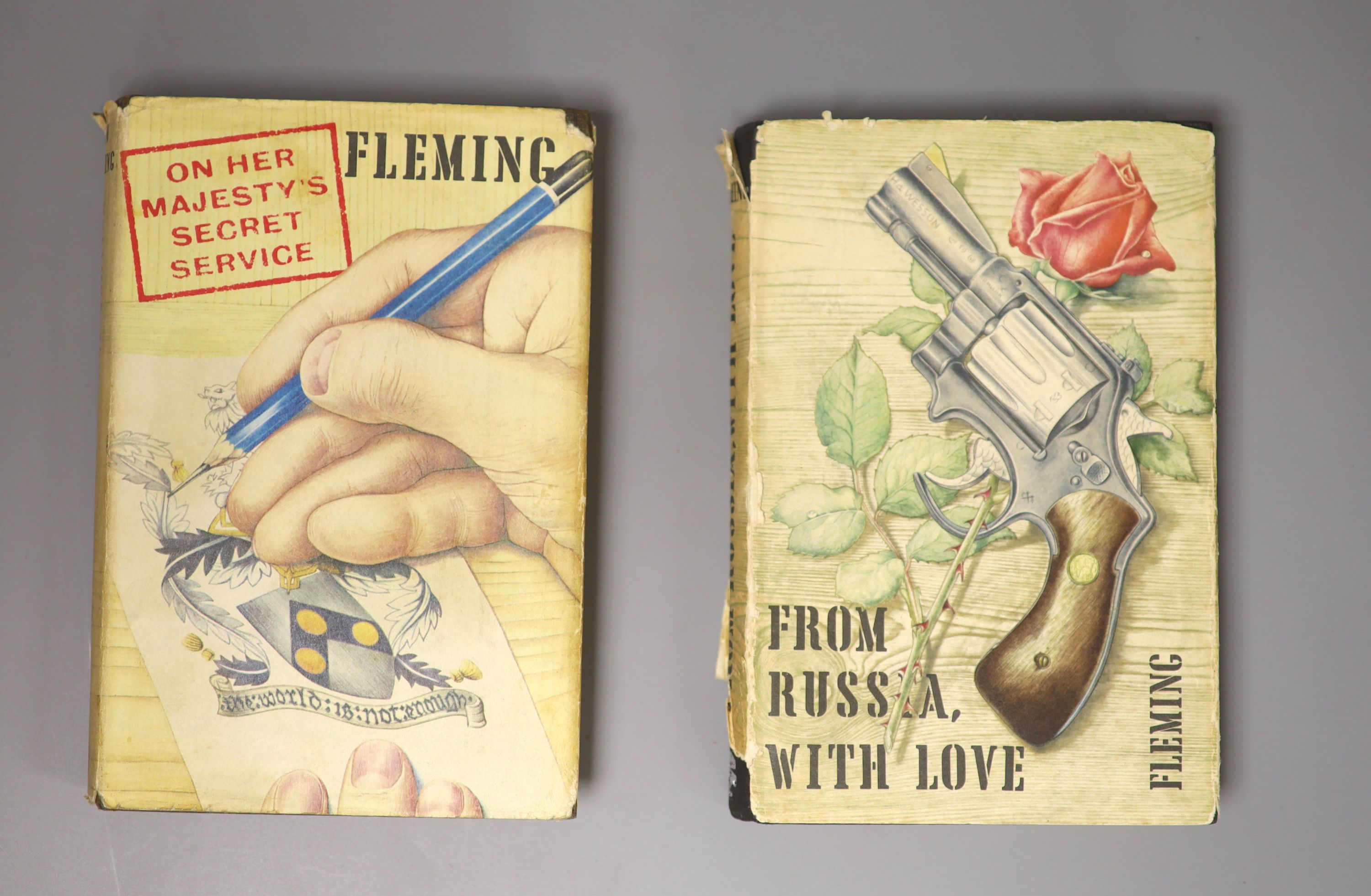 ° Fleming, Ian - On Her Majesty’s Secret Service, 1st edition, with unclipped d/j designed by