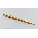 A 1950's 9ct gold cased propelling pencil.