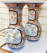 A pair Kutani style vases, height 46cm