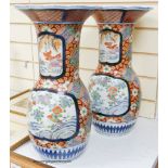 A pair Kutani style vases, height 46cm