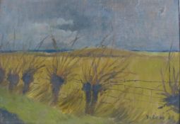 Diane Low (1911-1975), oil on board, Landscape with Chapel Bank, Stone-in-Oxney, signed and dated '