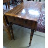 A Regency satinwood banded mahogany Pembroke table , W.48cm D.81cm H.72cm