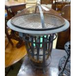 A log brazier combined barbecue , H.82cm approx.