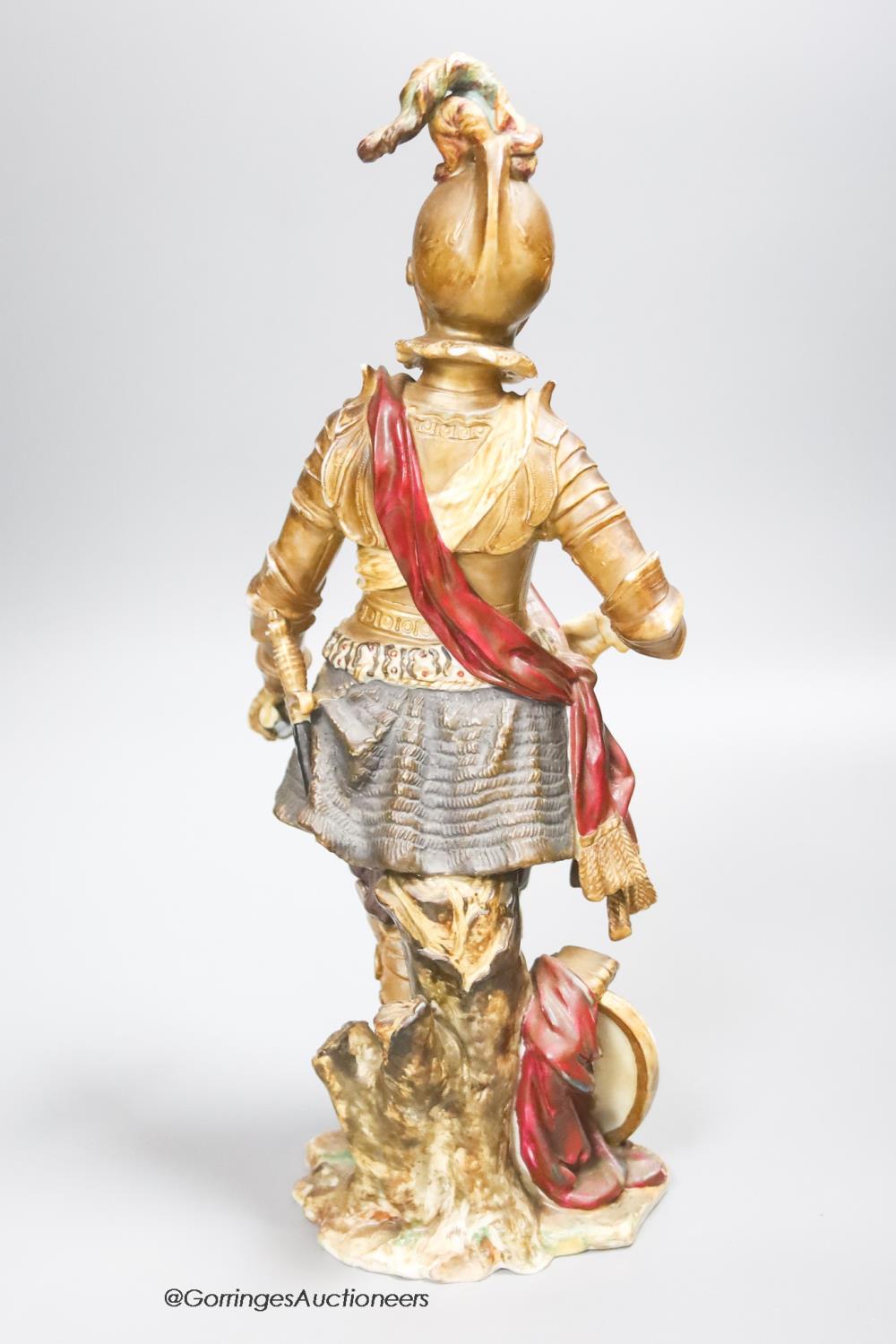 A Rudolstadt porcelain figure of a knight, height 39cm - Image 3 of 5