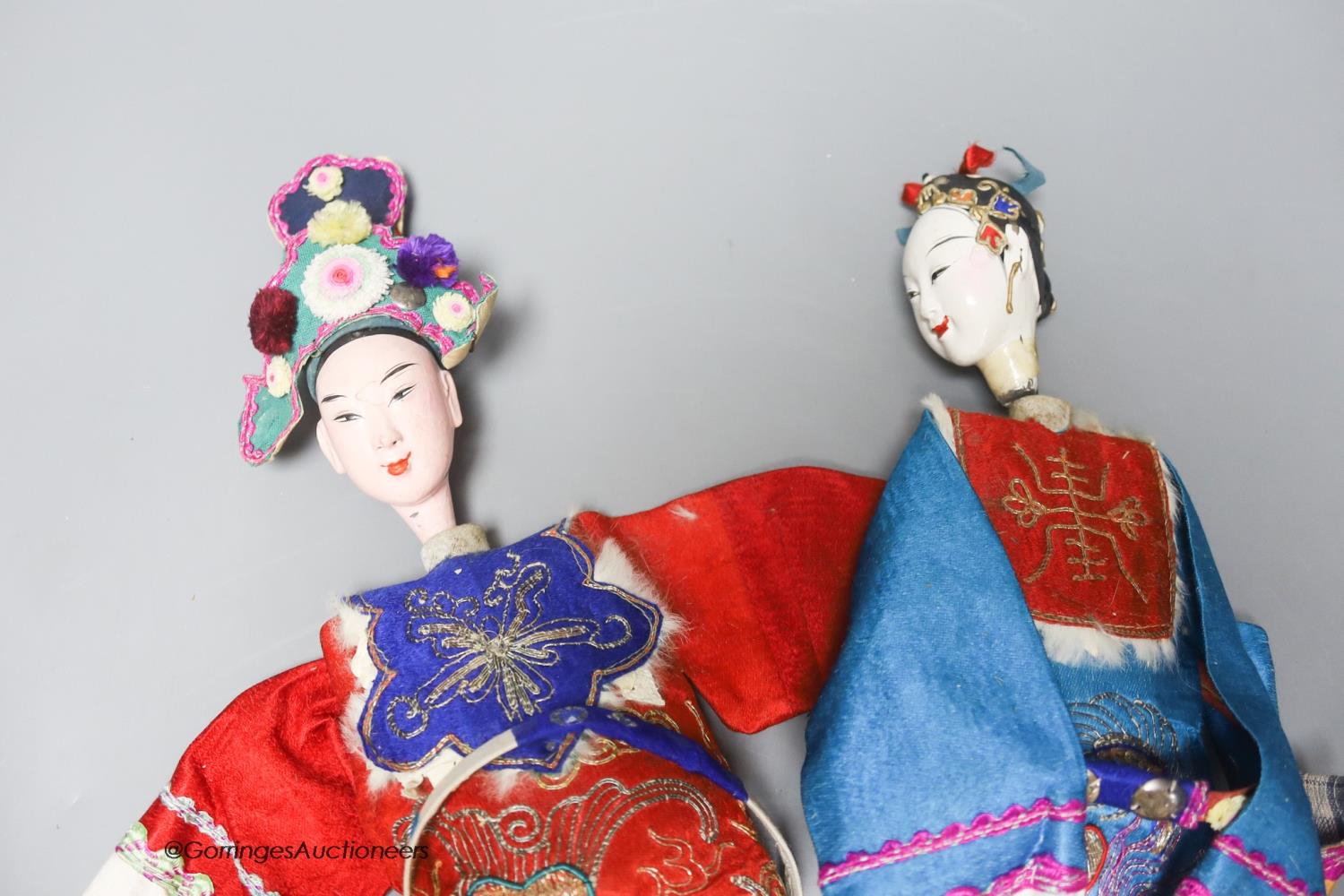 A pair of 20th century Chinese ceremonial dolls - Image 2 of 4