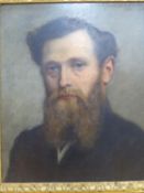 19th century Continental School, oil on canvas, Portrait of Ludwig Jassmann Obit 1876, monogrammed