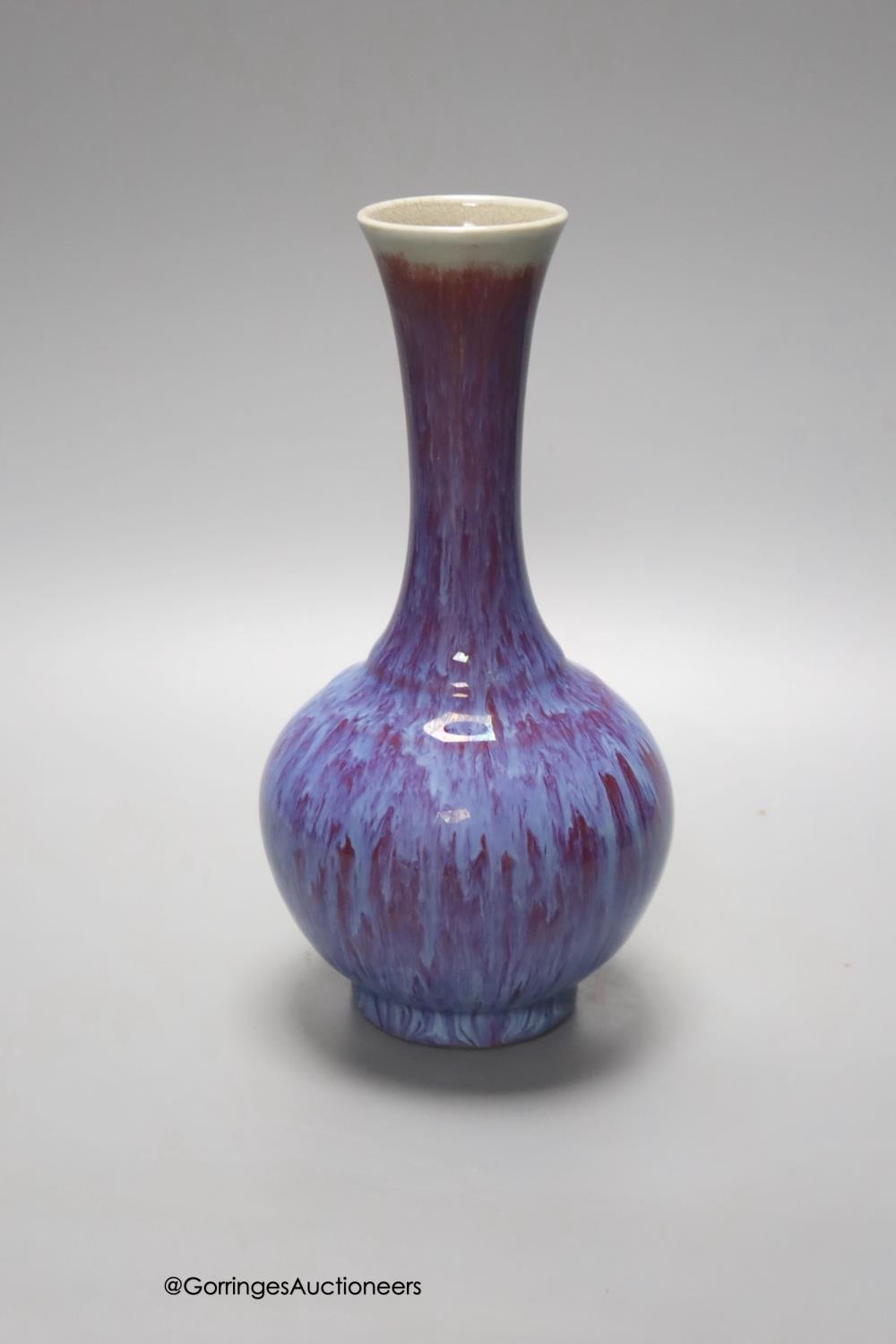 A Chinese flambe bottle vase, height 21cm - Image 2 of 4