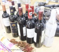 Seven assorted Bordeaux wines including two Chateau La Croix La Bastienne, 2009, one Chateau