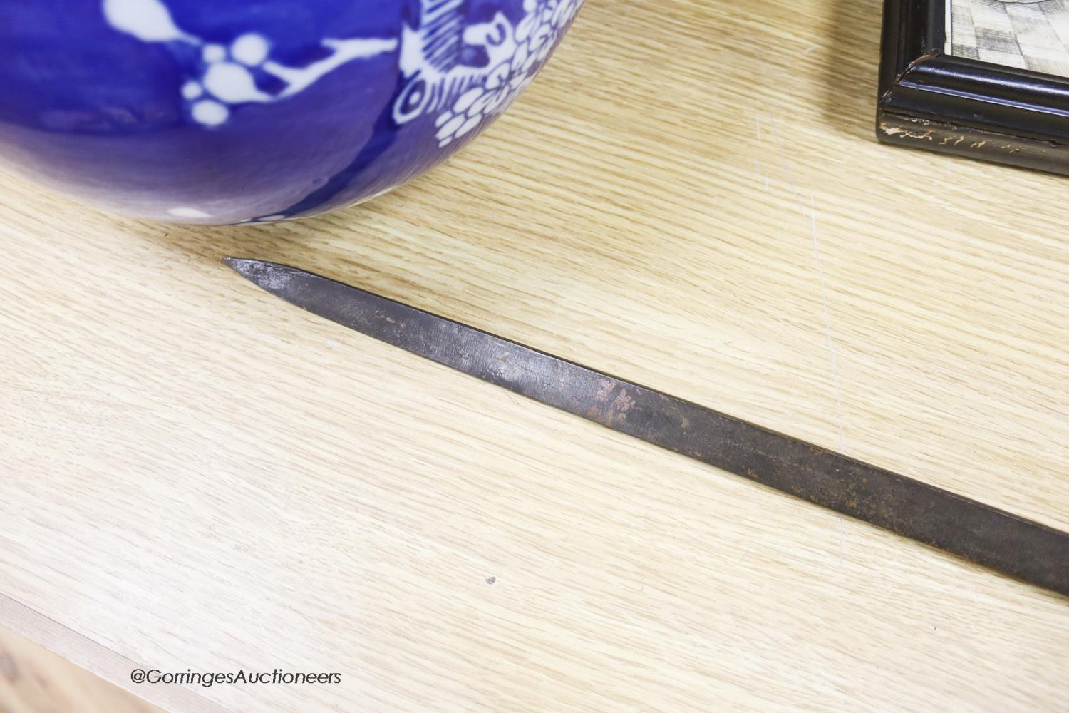 An 18th century style cup hilted sword, length 102cm - Image 5 of 5