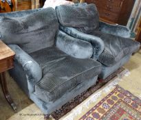 A George Smith armchair, re upholstered.