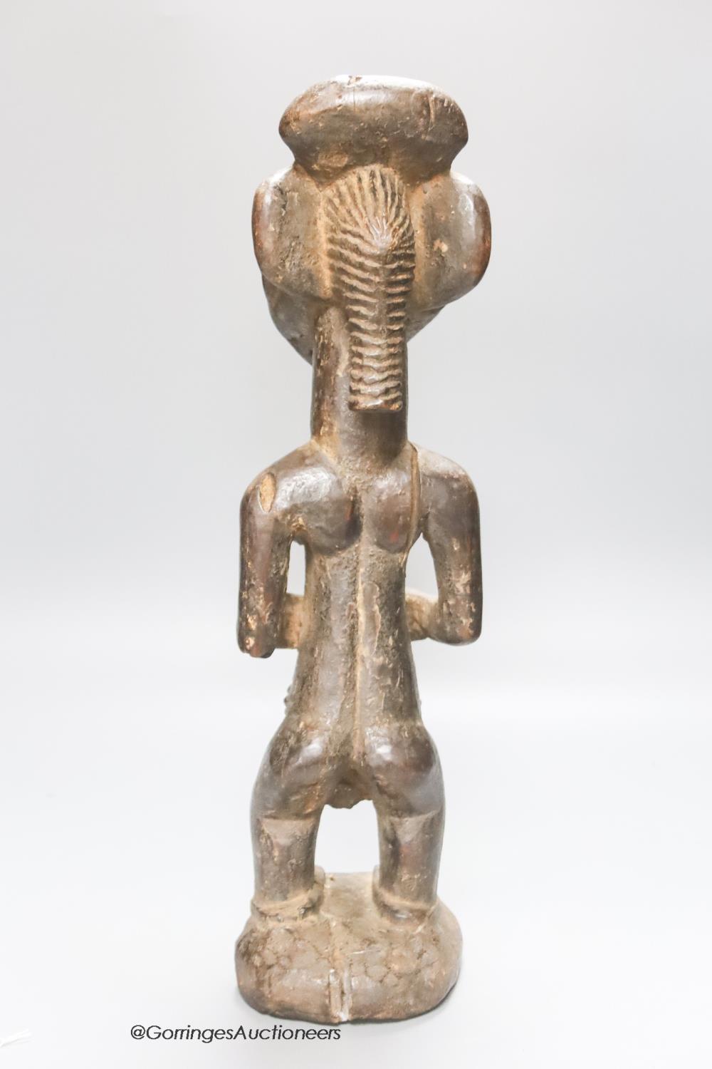 An African Luba tribal wood maternity figure, height 45cm - Image 3 of 3