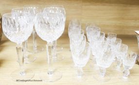 A part suite of Waterford wine glasses, Colleen pattern