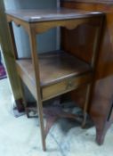 A George III mahogany two tier washstand, W.36cm D.36cm H.82cm