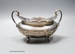 An Edwardian silver two handled sugar bowl, Goldsmiths & Silversmiths Co Ltd, London, 1907, width