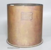 A French Trench art jardiniere, dated 1918, height 23cm