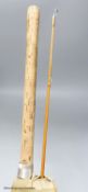 A Hardy's Richard Walker Palakona cane carp fishing rod, 10ft., two piece, in canvas case