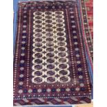 A Bokhara ivory ground rug, 190 x 120cm