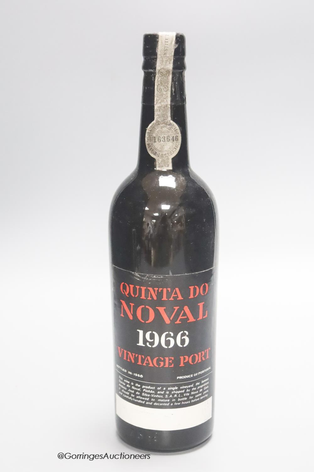 A bottle of 1966 Quinta Do Noval Vintage port