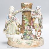 A 19th century French Meissen style figural bocage group