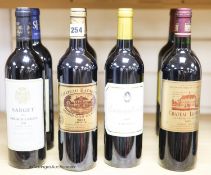 Nine assorted Bordeaux wines including two Chateau Lynch-Moussas, 2006, one Sargent de Gruaud