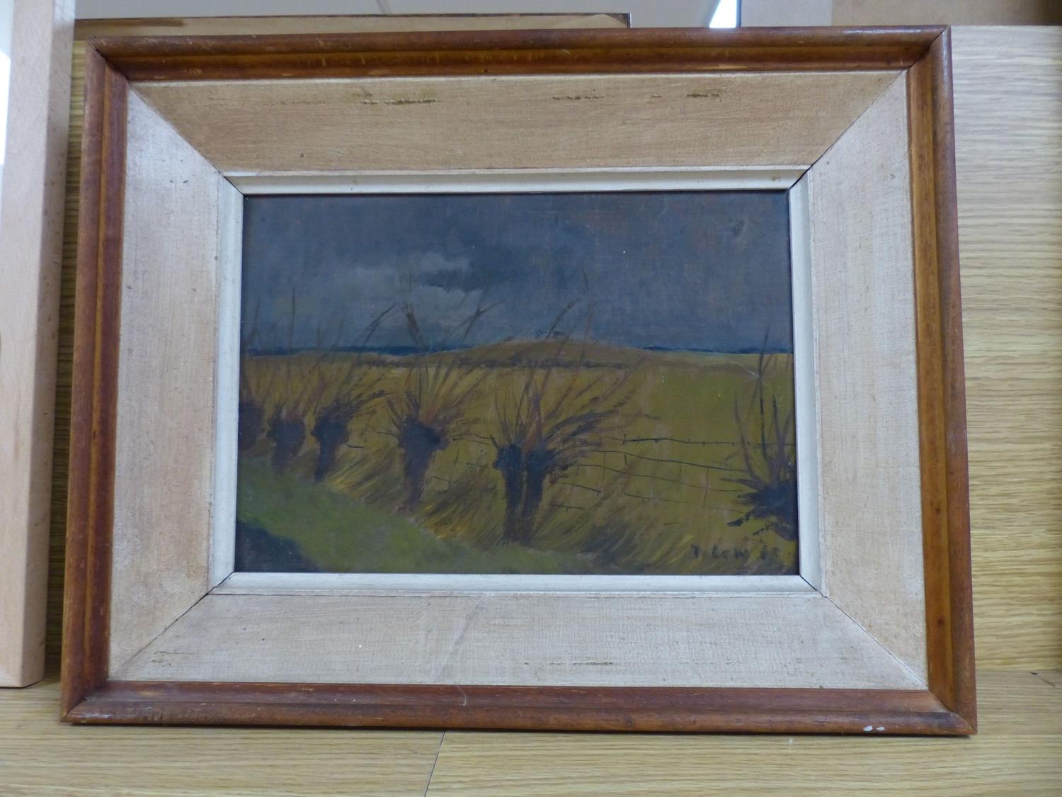 Diane Low (1911-1975), oil on board, Landscape with Chapel Bank, Stone-in-Oxney, signed and dated ' - Image 2 of 4