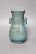 A Chinese crackle glaze arrow vase, height 22cm