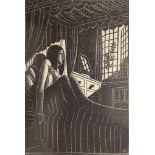 Eric Gill (1882-1940), wood engraving, Autumn Midnight, JP231, 11.5 x 8cm, unframed.