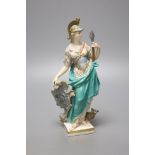 A 19th century Meissen figure of Minerva, height 22cm