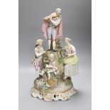 A large Volkstedt porcelain group, height 42cm