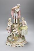 A large Volkstedt porcelain group, height 42cm