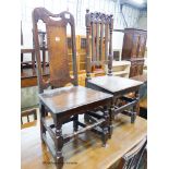 Two late 17th / early 18th century oak side chairs