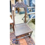 An 18th century oak side chair